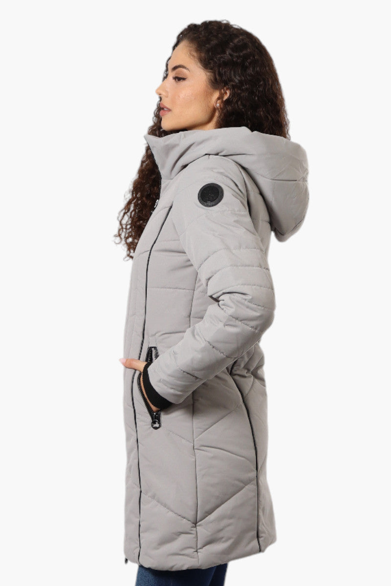 Gray parka jacket best sale