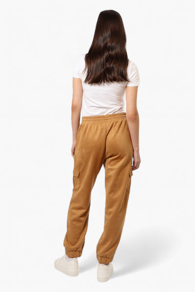 Beechers Brook Tie Waist Suede Cargo Jogger Pants - Caramel - Womens Pants - Fairweather