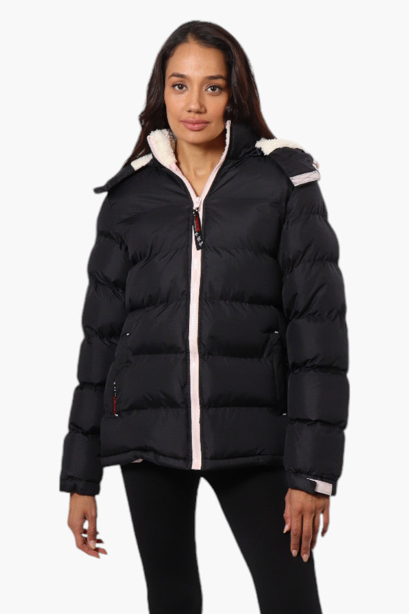 Canada Weather Gear Solid Bubble Bomber Jacket - Navy - Womens Bomber Jackets - Fairweather