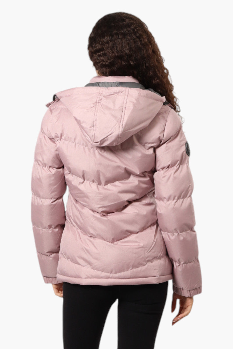 Canada Weather Gear Solid Bubble Bomber Jacket - Pink - Womens Bomber Jackets - Fairweather