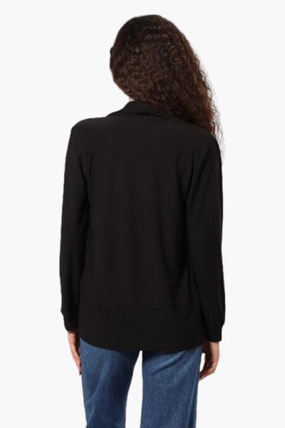 International INC Company Long Sleeve Open Wrap Cardigan - Black - Womens Cardigans - Fairweather