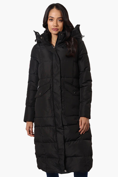 Super Triple Goose Maxi Puffer Parka Jacket - Black - Womens Parka Jackets - Fairweather