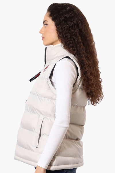 Canada Weather Gear Fleece Lined Collar Bubble Vest - Stone - Womens Vests - Fairweather