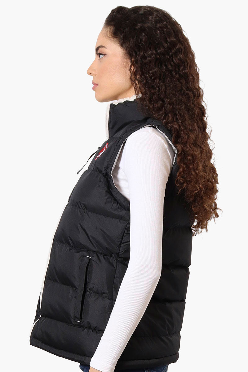 Canada Weather Gear Fleece Lined Collar Bubble Vest - Black - Womens Vests - Fairweather