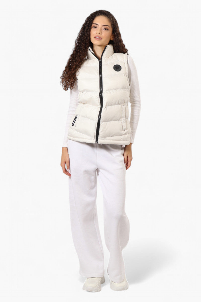 Super Triple Goose Solid Bubble Vest - White - Womens Vests - Fairweather