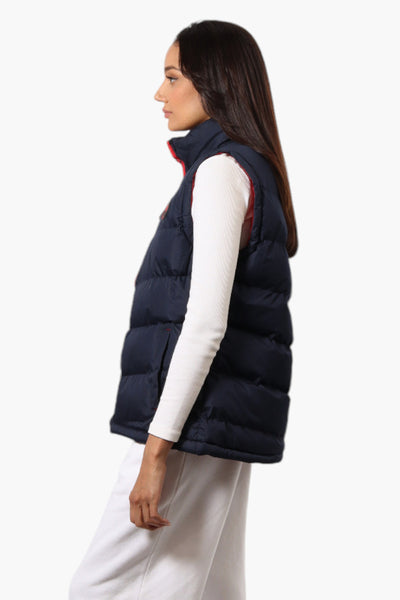 Super Triple Goose Solid Bubble Vest - Navy - Womens Vests - Fairweather