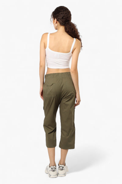 Canada Weather Gear Drawstring Cargo Capris - Olive - Womens Shorts & Capris - Fairweather