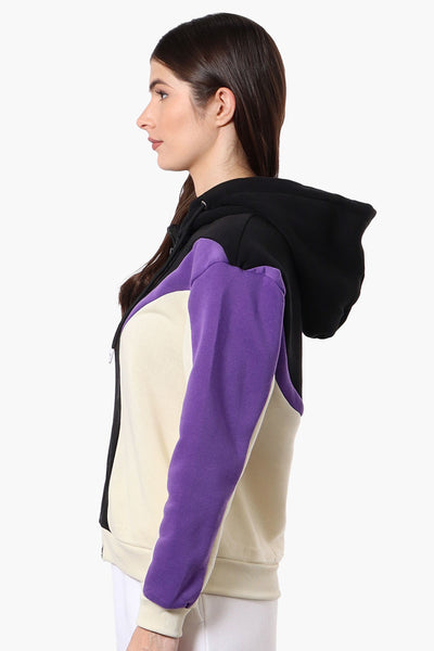 New Look Fleece Colour Block Hoodie - Black - Womens Hoodies & Sweatshirts - Fairweather