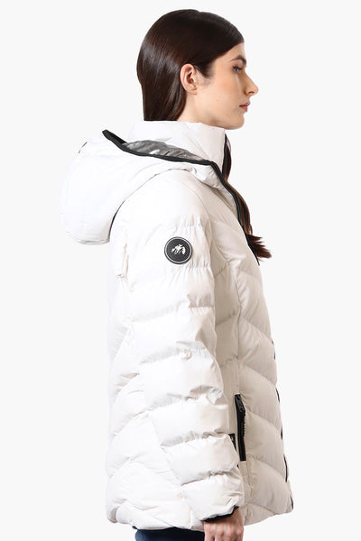 Super Triple Goose Heat Retention Lining Bomber Jacket - White - Womens Bomber Jackets - Fairweather