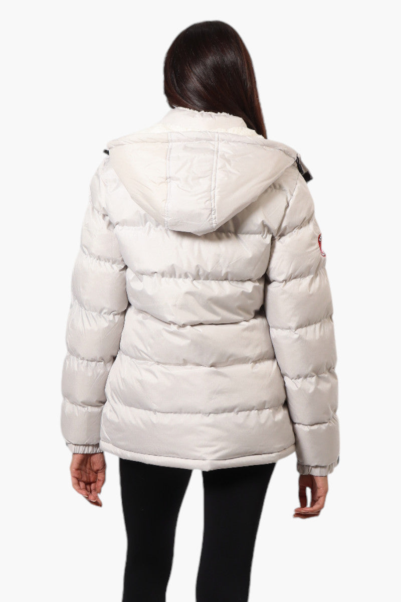 Canada Weather Gear Solid Bubble Bomber Jacket White