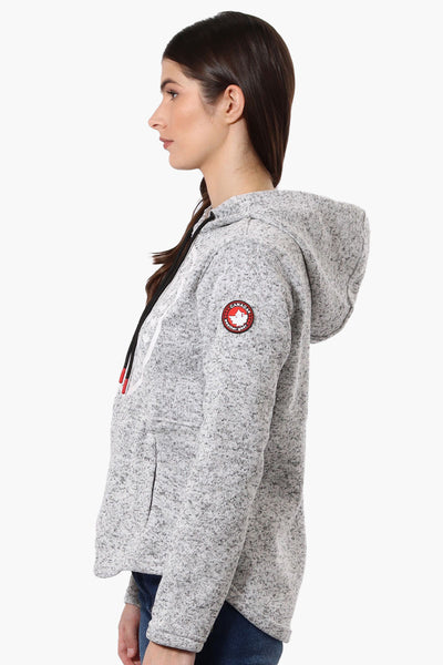 Canada Weather Gear Chest Logo Fleece Hoodie - Grey - Womens Hoodies & Sweatshirts - Fairweather