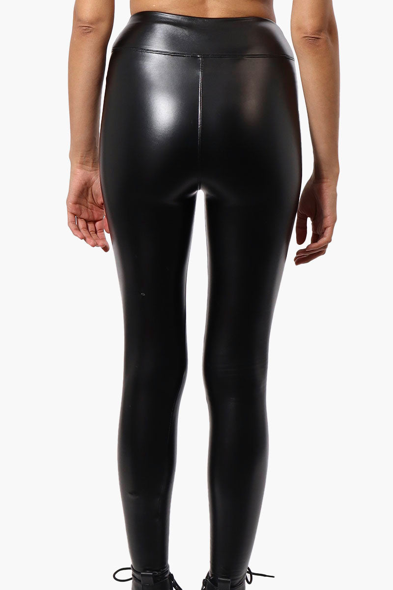 New Look Vegan Leather Leggings - Black - Womens Leggings - Fairweather