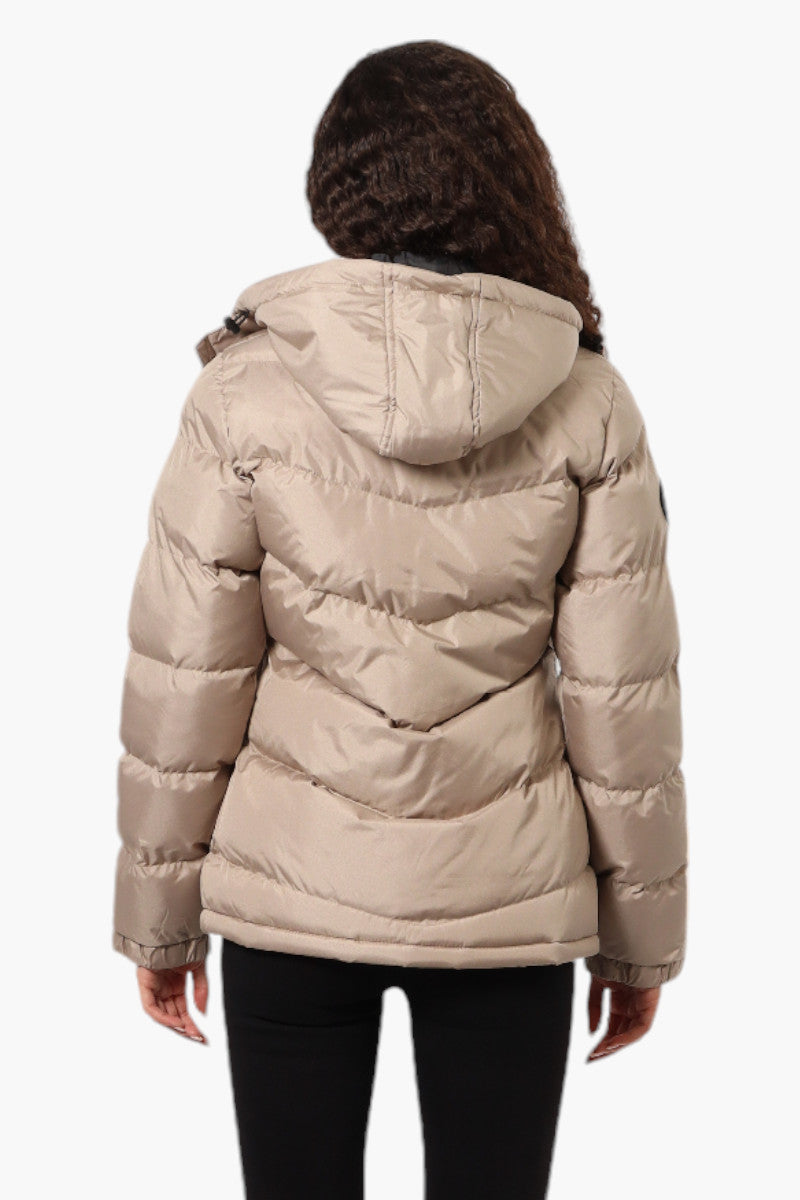 Canada Weather Gear Solid Bubble Bomber Jacket - Taupe - Womens Bomber Jackets - Fairweather