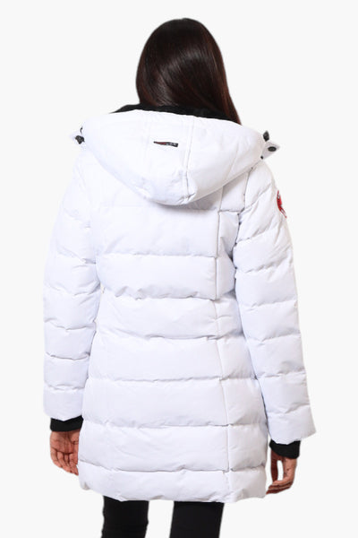 Canada Weather Gear 3/4 Length Bubble Parka Jacket - White - Womens Parka Jackets - Fairweather