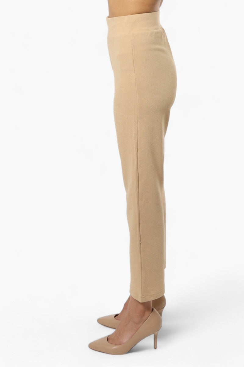 Impress Basic Wide Leg Pants - Beige - Womens Pants - Fairweather