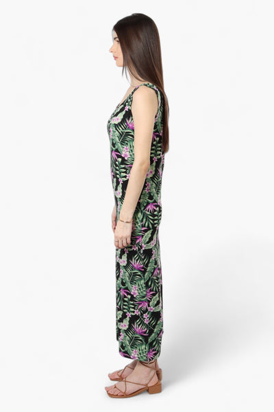 International INC Company Floral Cross Back Maxi Dress - Black - Womens Maxi Dresses - Fairweather