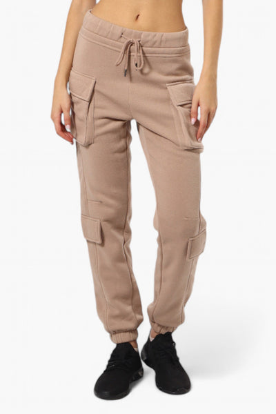 Fahrenheit Tie Waist 4 Pocket Cargo Joggers - Camel - Womens Joggers & Sweatpants - Fairweather