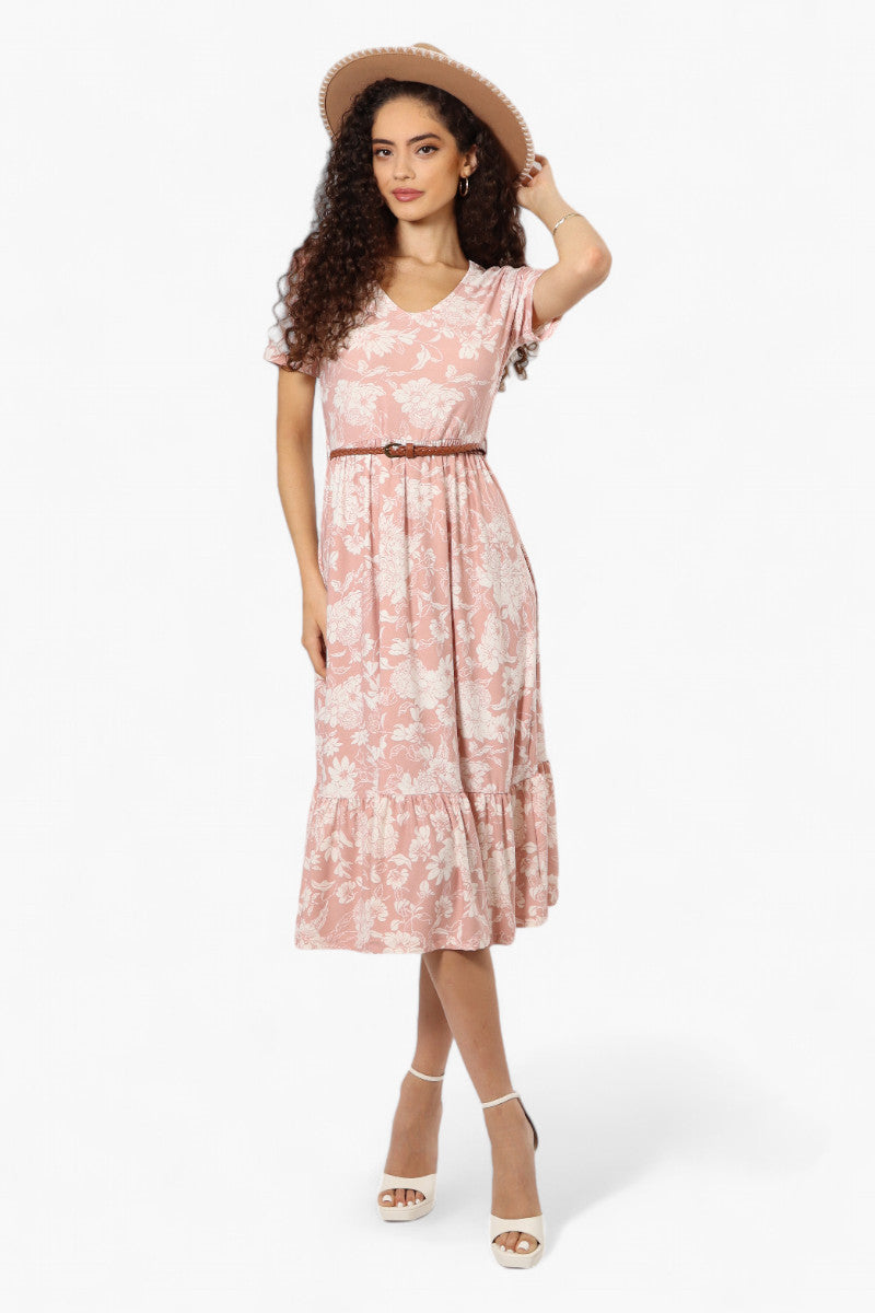 Blush cap sleeve dress best sale