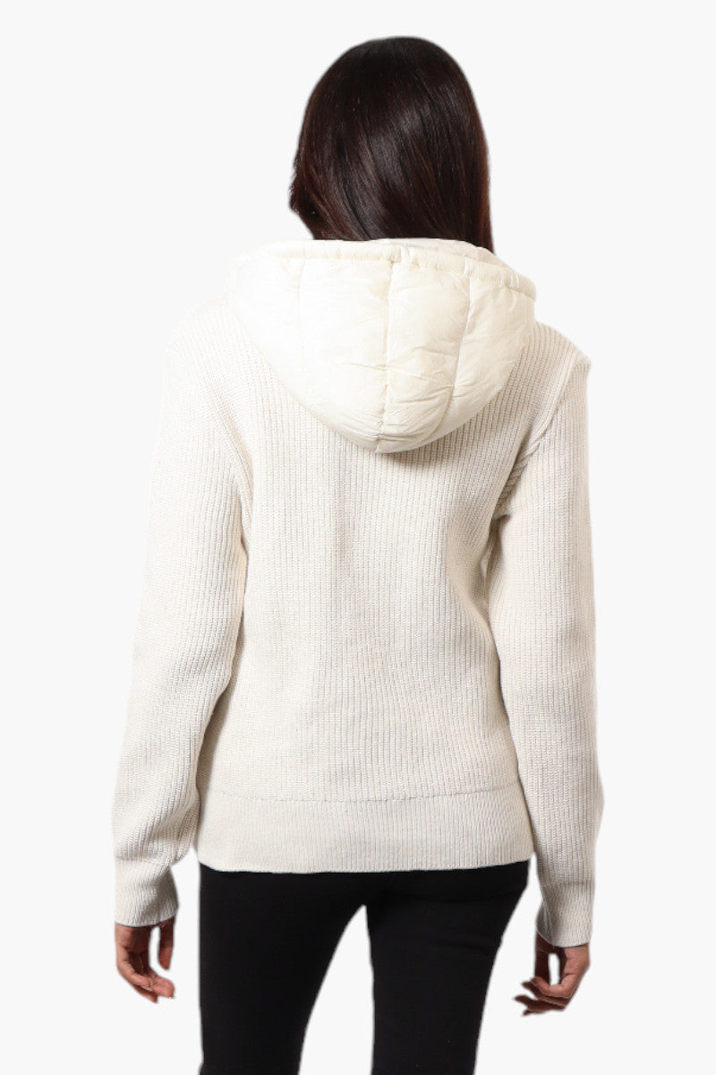 Canada Weather Gear Sweater Knit Polyfill Lightweight Jacket - White - Womens Lightweight Jackets - Fairweather