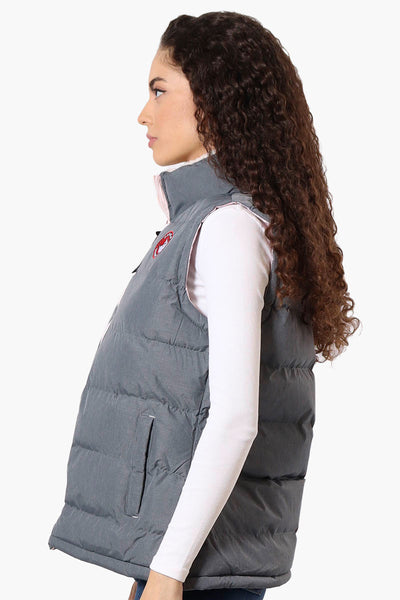 Canada Weather Gear Fleece Lined Collar Bubble Vest - Grey - Womens Vests - Fairweather