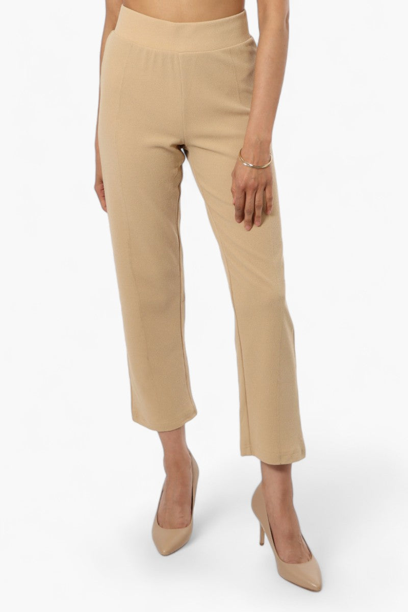 Impress Basic Wide Leg Pants - Beige - Womens Pants - Fairweather