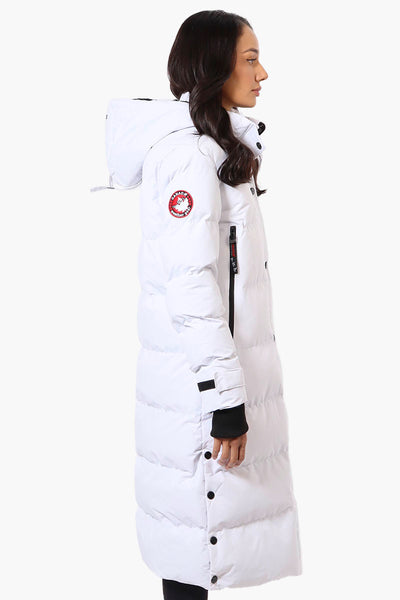 Canada Weather Gear Long Puffer Parka Jacket - White - Womens Parka Jackets - Fairweather