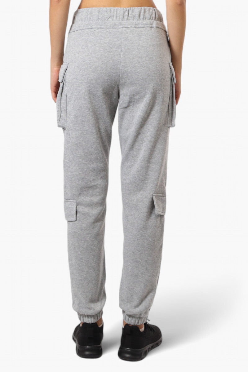 Fahrenheit Tie Waist 4 Pocket Cargo Joggers - Grey - Womens Joggers & Sweatpants - Fairweather