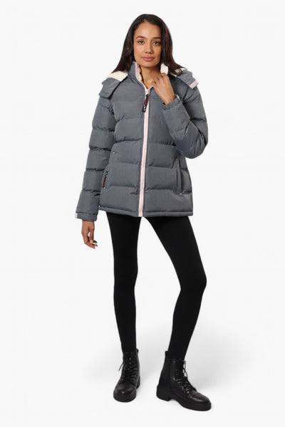 Canada Weather Gear Solid Bubble Bomber Jacket - Grey - Womens Bomber Jackets - Fairweather