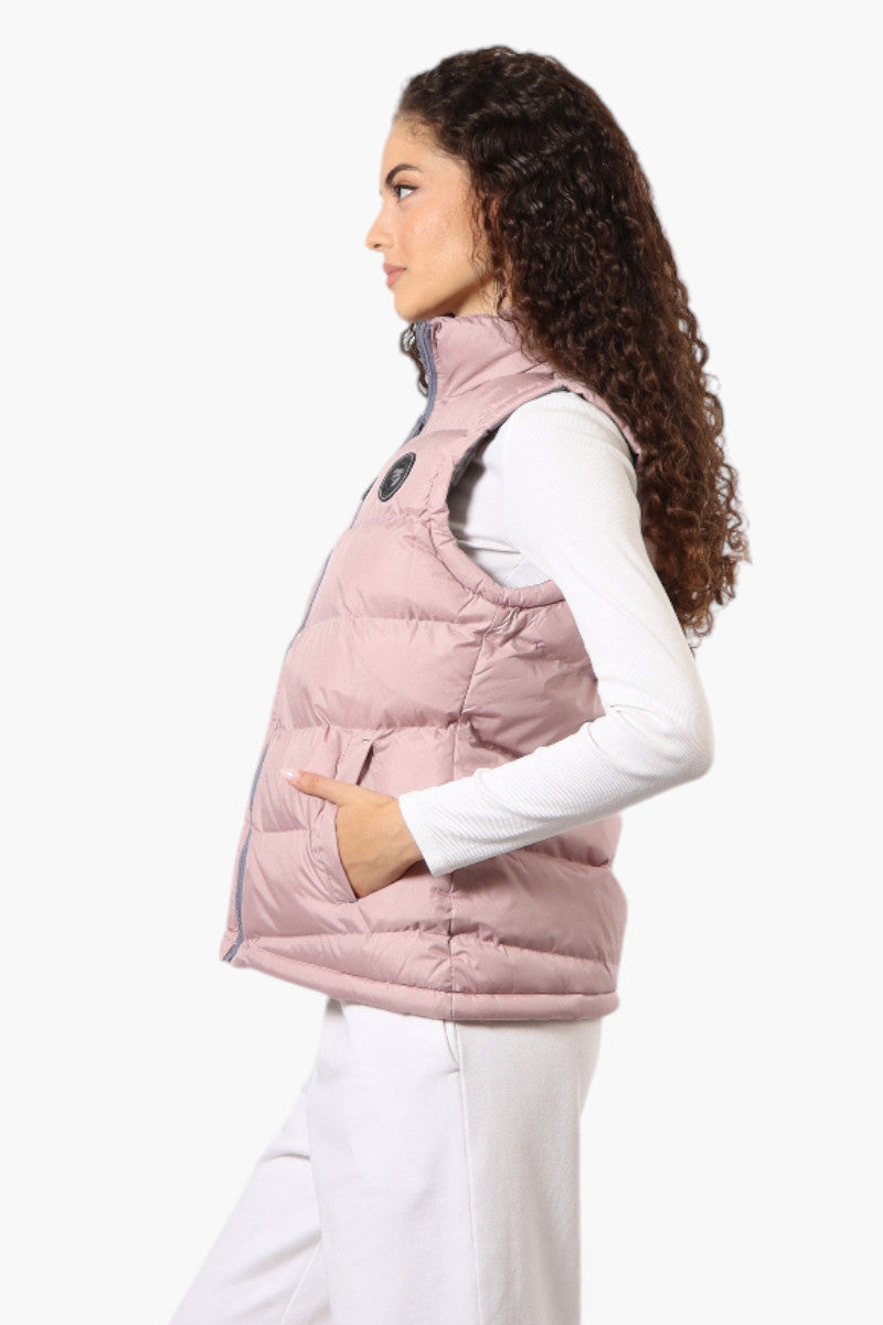 Super Triple Goose Solid Bubble Vest - Pink - Womens Vests - Fairweather