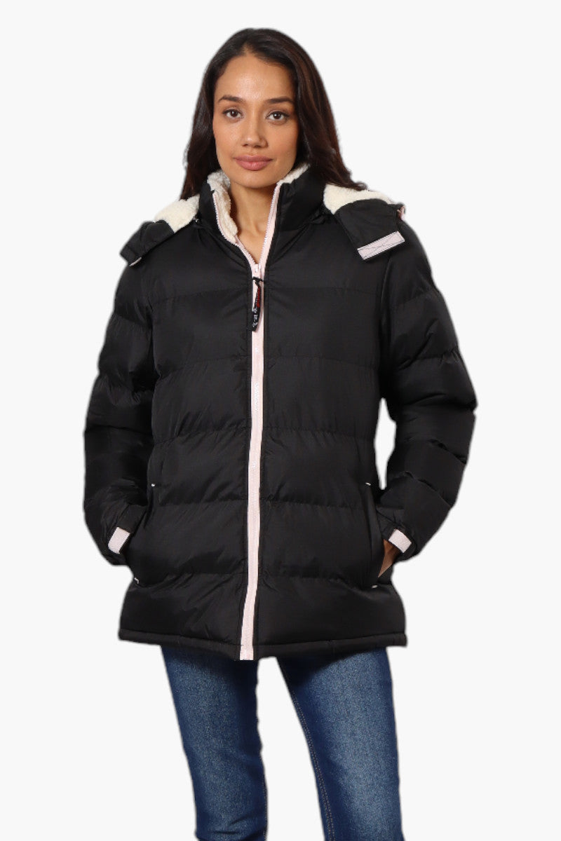 Canada Weather Gear Solid Bubble Bomber Jacket - Black - Womens Bomber Jackets - Fairweather