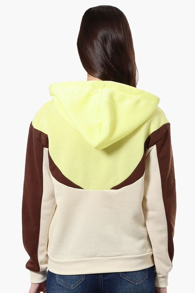 New Look Fleece Colour Block Hoodie - Yellow - Womens Hoodies & Sweatshirts - Fairweather