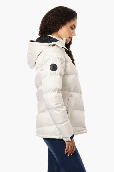 Canada Weather Gear Solid Bubble Bomber Jacket - White - Womens Bomber Jackets - Fairweather