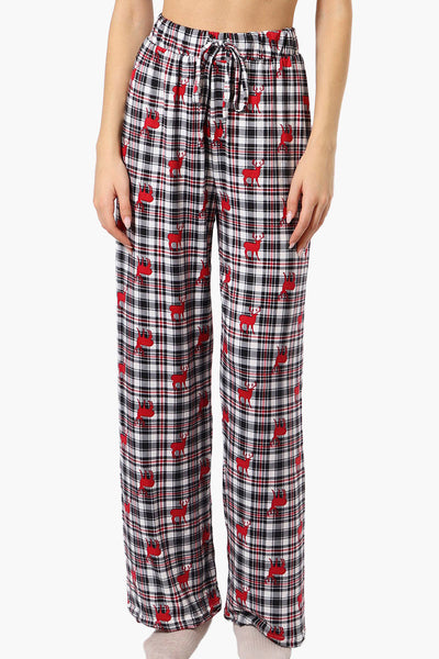 Canada Weather Gear Reindeer Pattern Wide Leg Pajama Pants - Multi - Womens Pajamas - Fairweather