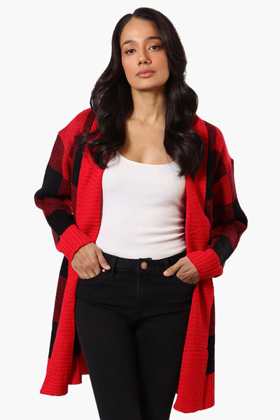 Canada Weather Gear Fold Over Wrap Cardigan - Red - Womens Cardigans - Fairweather