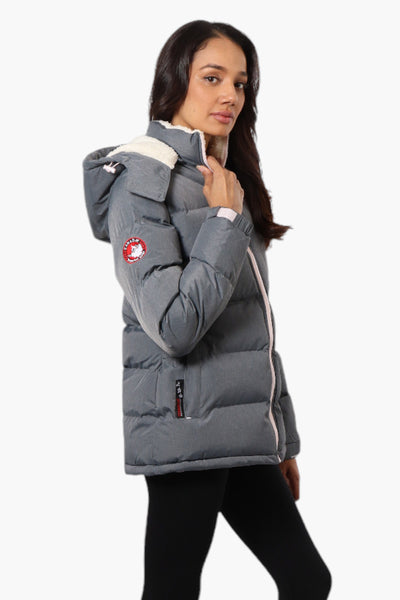 Canada Weather Gear Solid Bubble Bomber Jacket - Grey - Womens Bomber Jackets - Fairweather