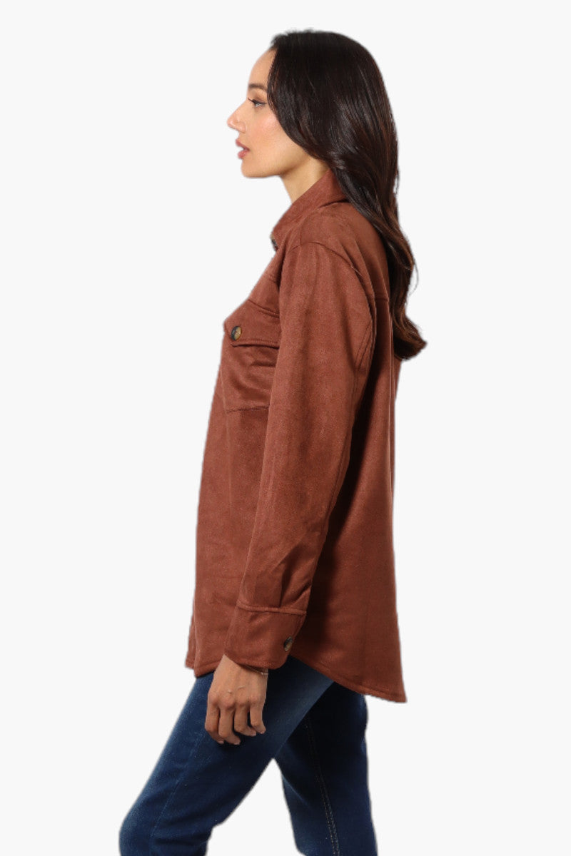 Beechers Brook Button Down Flap Pocket Lightweight Jacket - Brown - Womens Lightweight Jackets - Fairweather