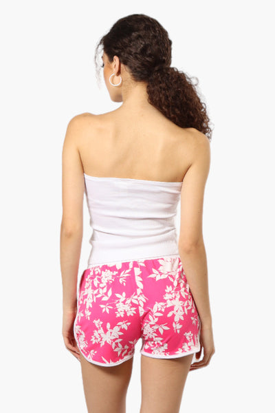 Mikk Floral Tie Waist Dolphin Shorts - Pink - Womens Shorts & Capris - Fairweather