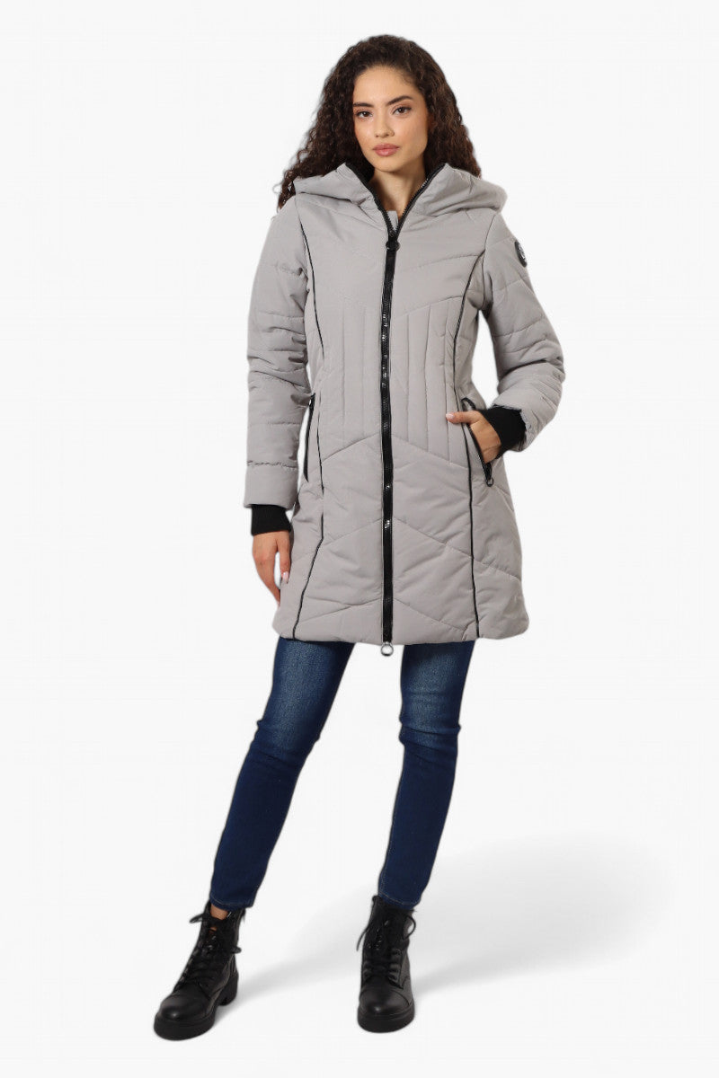 Grey parka jacket womens hotsell