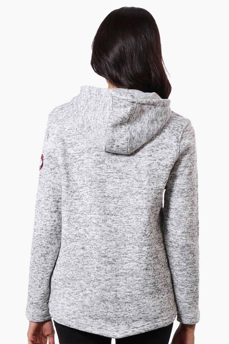 Canada Weather Gear Chest Logo Fleece Hoodie - Grey - Womens Hoodies & Sweatshirts - Fairweather