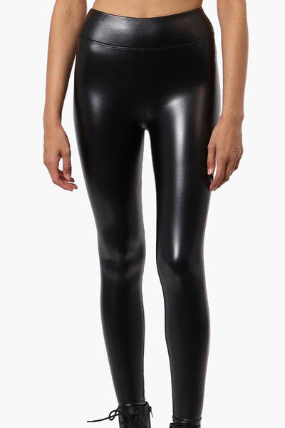 New Look Vegan Leather Leggings - Black - Womens Leggings - Fairweather