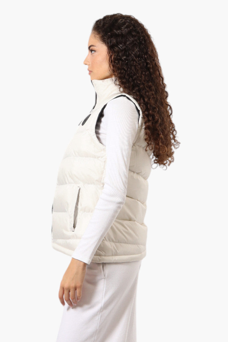 Super Triple Goose Solid Bubble Vest - White - Womens Vests - Fairweather