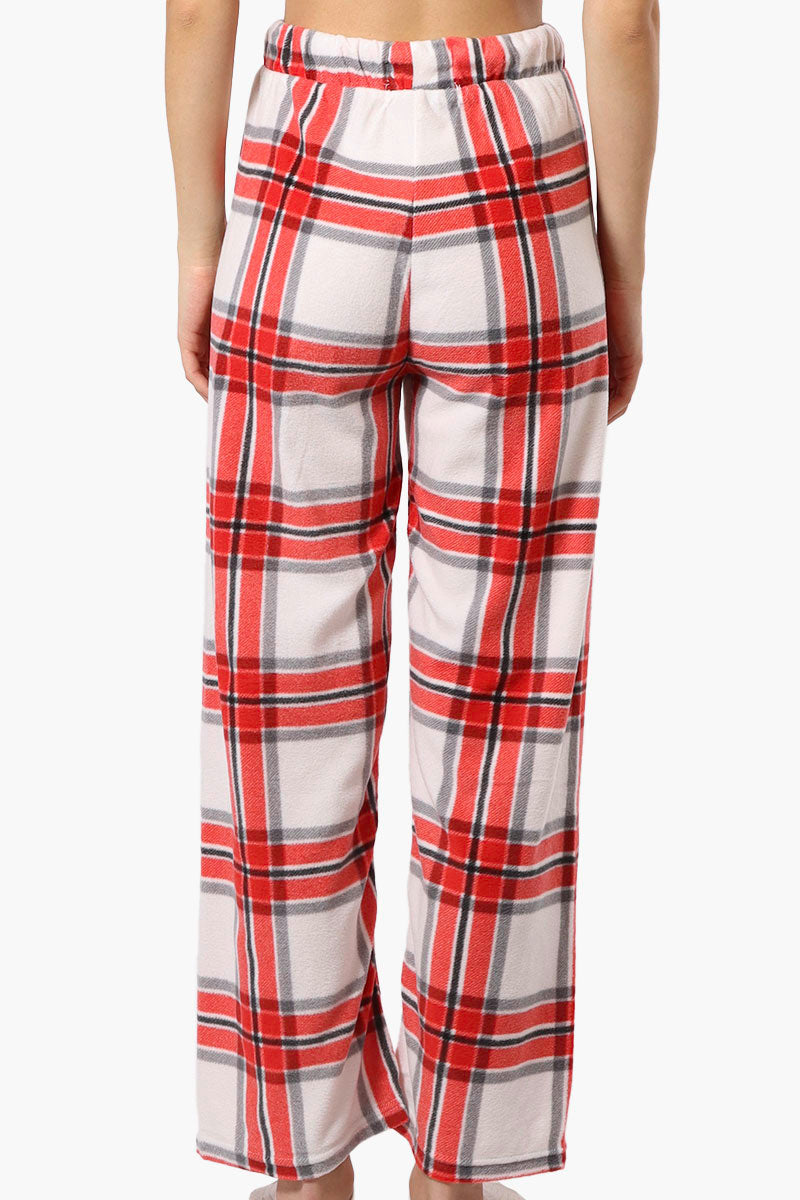 Canada Weather Gear Plaid Wide Leg Pajama Pants - Red - Womens Pajamas - Fairweather