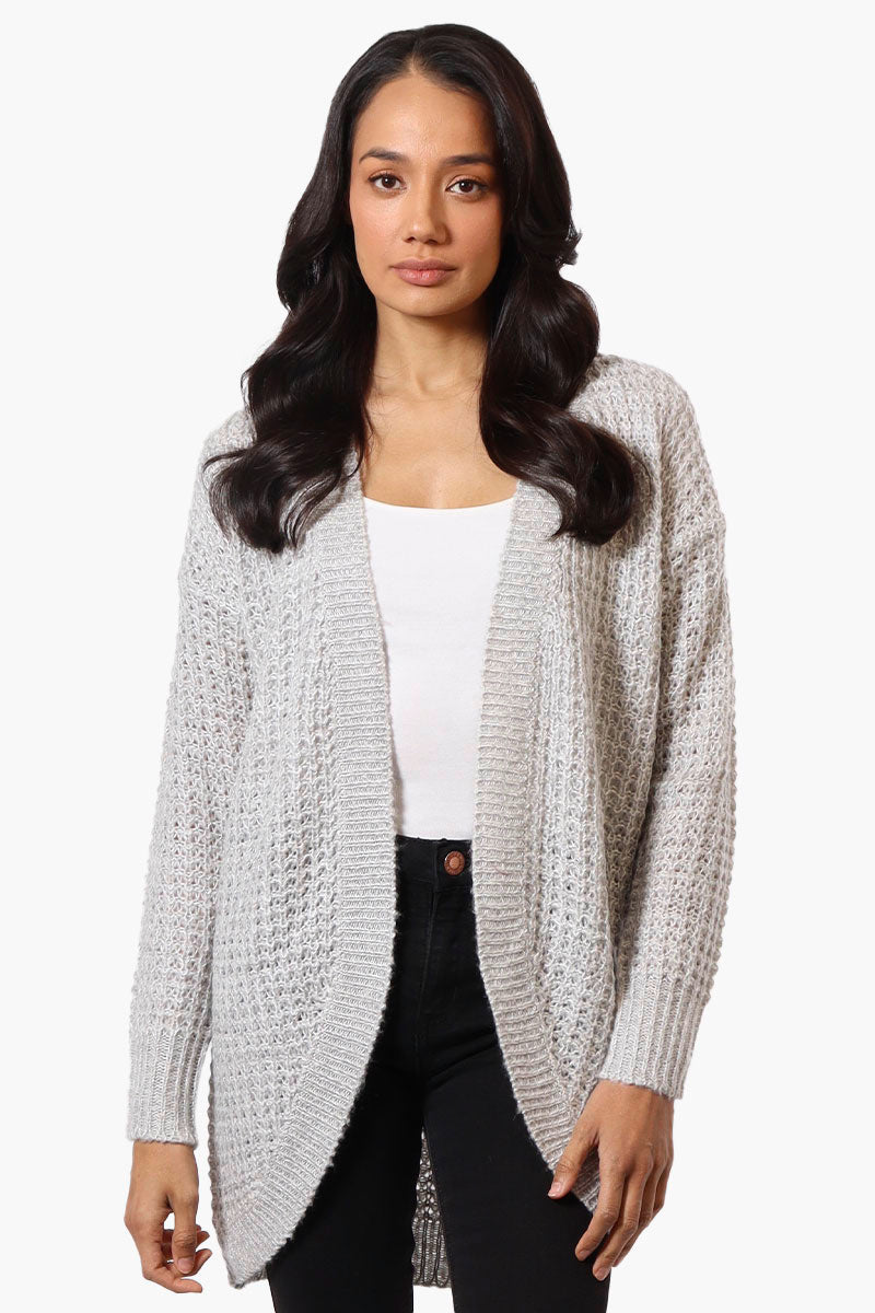 Majora Knit Long Sleeve Wrap Cardigan - Stone - Womens Cardigans - Fairweather