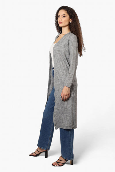 Runaway Bay Long Sleeve Side Slit Duster Cardigan - Grey - Womens Cardigans - Fairweather