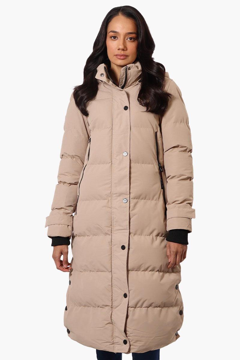 Canada Weather Gear Long Puffer Parka Jacket - Beige - Womens Parka Jackets - Fairweather