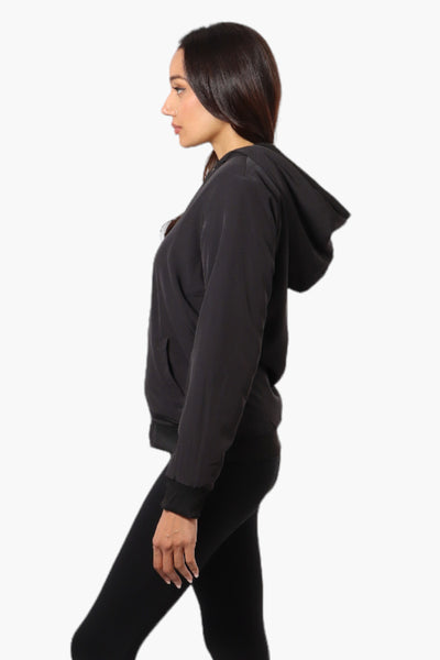 Fahrenheit Hooded Fleece Lined Windbreaker Lightweight Jacket - Black - Womens Lightweight Jackets - Fairweather