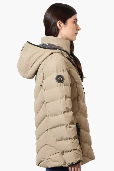 Super Triple Goose Heat Retention Lining Bomber Jacket - Beige - Womens Bomber Jackets - Fairweather