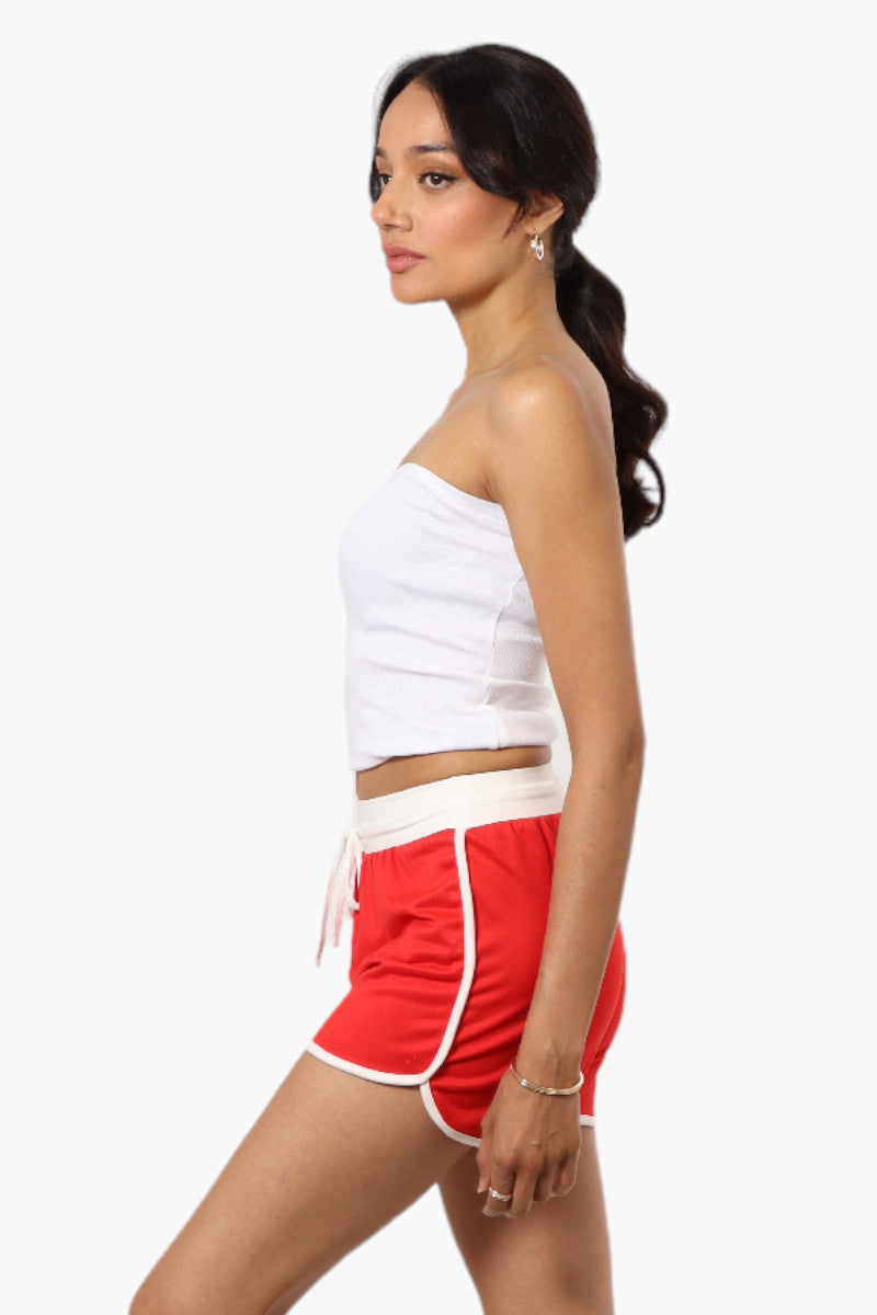 Mikk Basic Solid Dolphin Shorts - Red - Womens Shorts & Capris - Fairweather