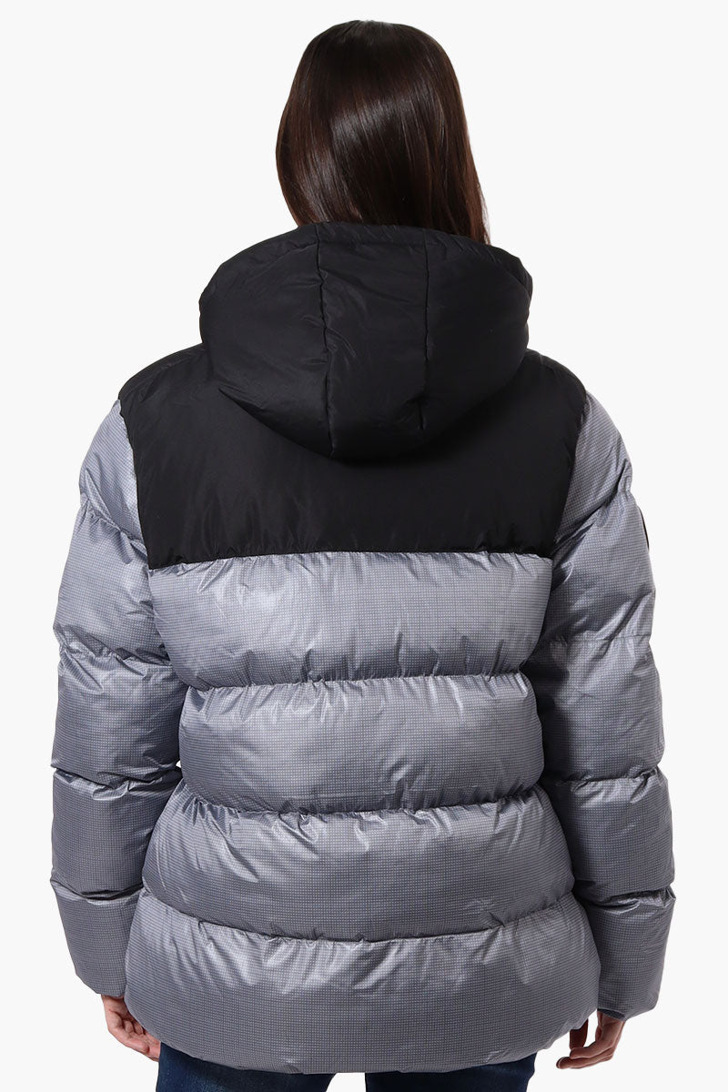 Super Triple Goose Sherpa Lined Bubble Bomber Jacket - Grey - Womens Bomber Jackets - Fairweather