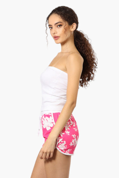 Mikk Floral Tie Waist Dolphin Shorts - Pink - Womens Shorts & Capris - Fairweather